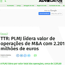 TTR: PLMJ lidera valor de operaes de M&A com 2.201 milhes de euros